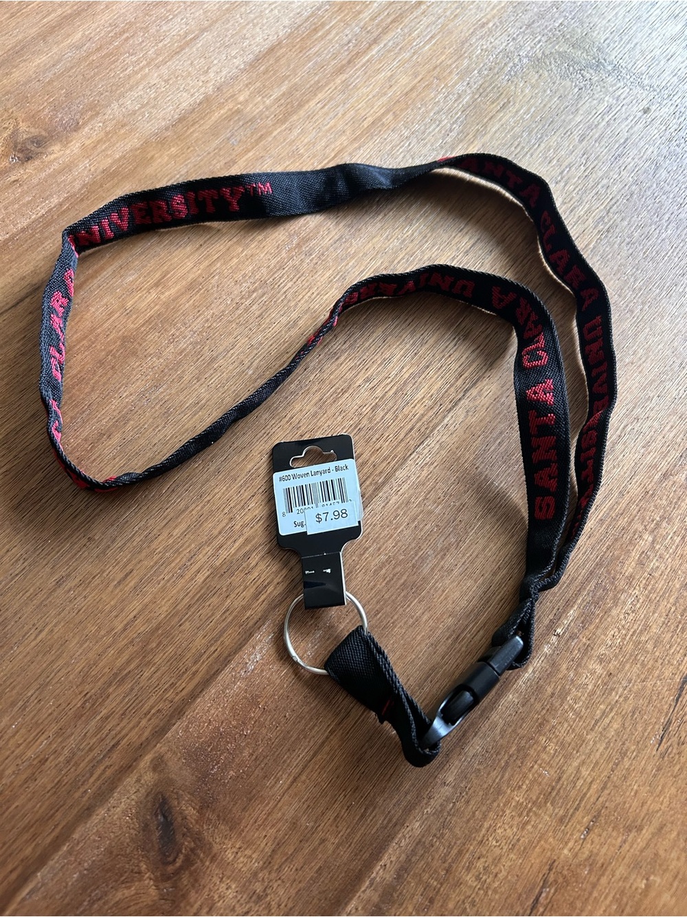NWT Santa Clara University Lanyard [Black & Red]
